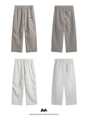 DMMS 2024S/S 刷毛 收褶 阔型 休闲 宽松 Popping 卫裤 长裤
