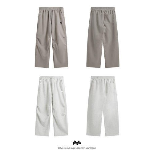 DMMS 2024S/S 刷毛 收褶 阔型 休闲 宽松 Popping 卫裤 长裤