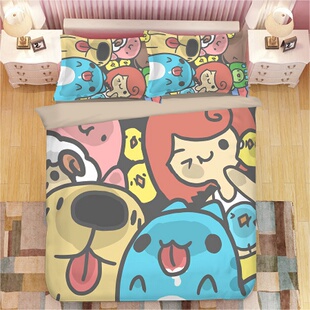 可爱猫猫虫咖波床单被套貓貓蟲Bugcat Capoo学生宿舍床上三件套
