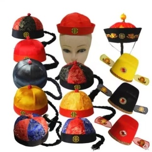 古装唐装瓜皮帽地主帽状元帽皇帝帽古装戏曲乌纱帽儿童成人演出