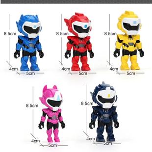迷你特工队玩具儿童机甲机器人单个公仔路茜麦斯福乐动物形态人偶