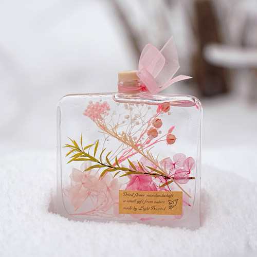 干花永生花浮游花瓶植物标本漂浮瓶摆件闺蜜生日毕业节日礼物