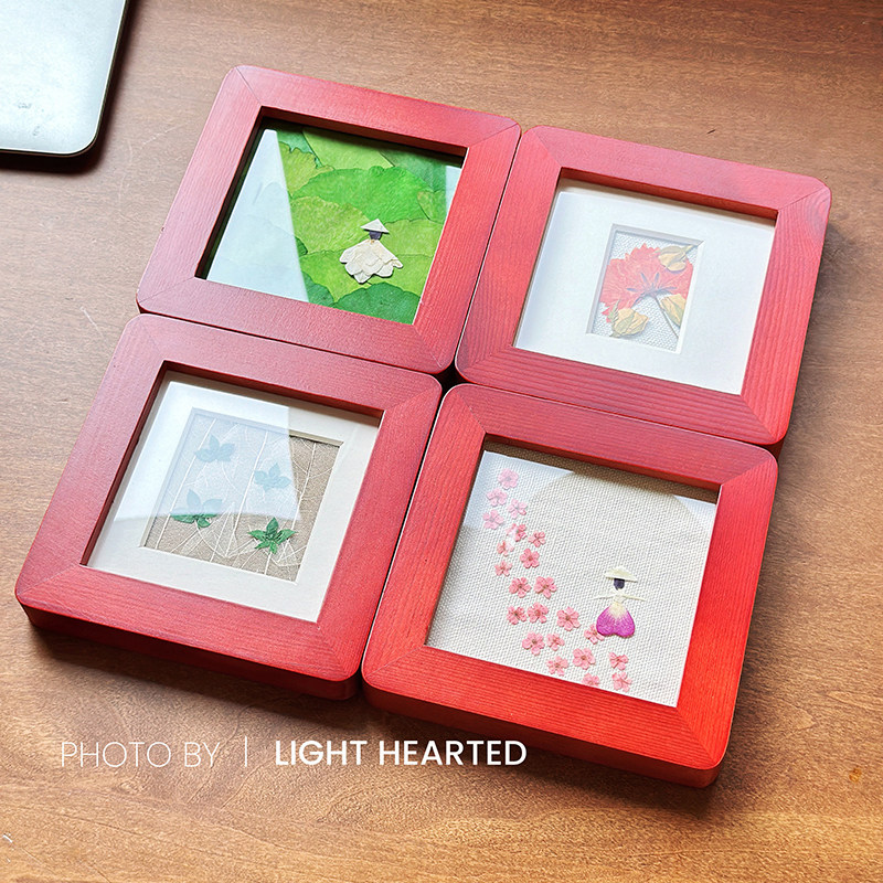 植物贴画相框装饰画真花叶片礼物