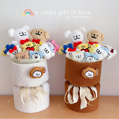 可爱小狗公仔玩偶花束闺蜜女友儿童生日毕业圣诞情人节日礼物