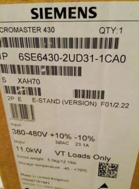 6SE6 430-2UD31-1CA0西门子MM430变频器6SE6430-2UD31-1CA0议价