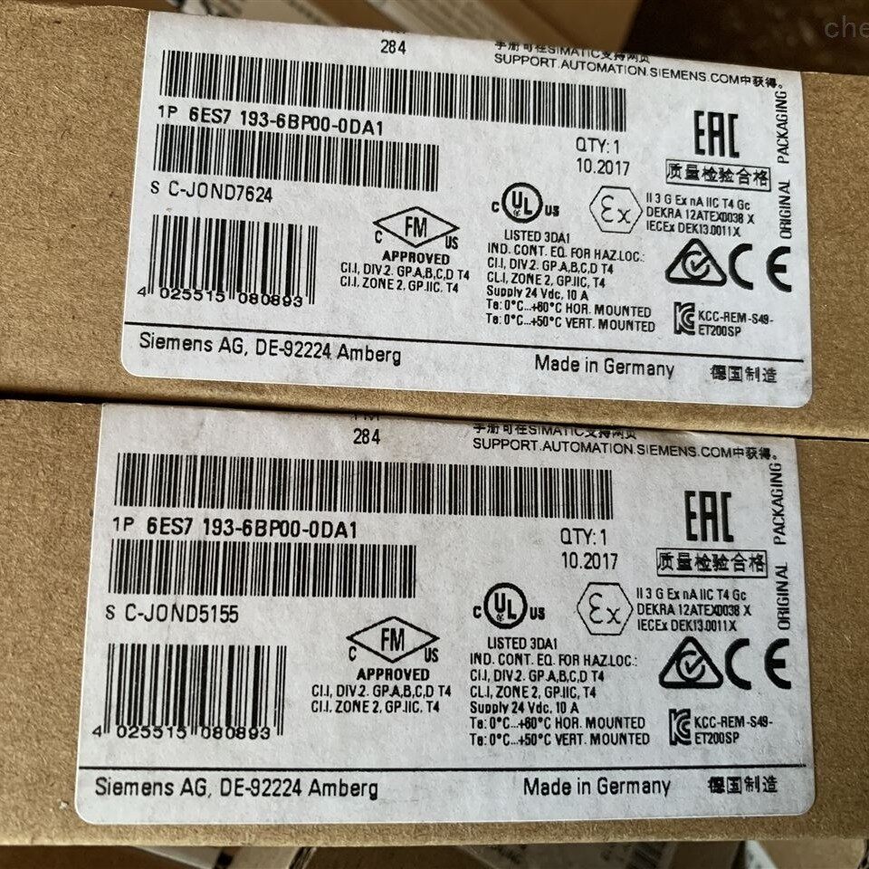德国西门子6ES71936BP000DA1基座单元用于IO模块ET 200SP议价