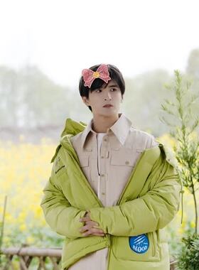 张远同款血爪抓痕绣章羽绒服男新款国潮牌情侣冬季外套男