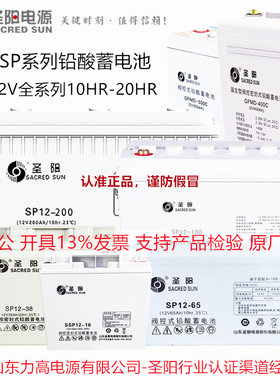 圣阳蓄电池 12伏SSP12-100/12V100AH18ah24ah安UPS应急免维护电瓶