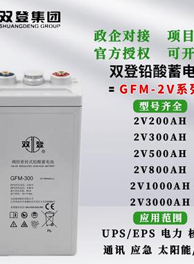 双登2V铅酸蓄电池GFM-200AH/300AH/400AH/500AH/1000AUPS直流屏