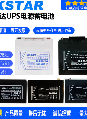 KSTAR科士达蓄电池阀控式免维护6-FM-12V4.5AH7AH9AH12AH17AH24AH