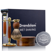 戈林斯兰5层刀片手动剃须刀18K镀金男士 礼物纪念日礼物礼盒套装