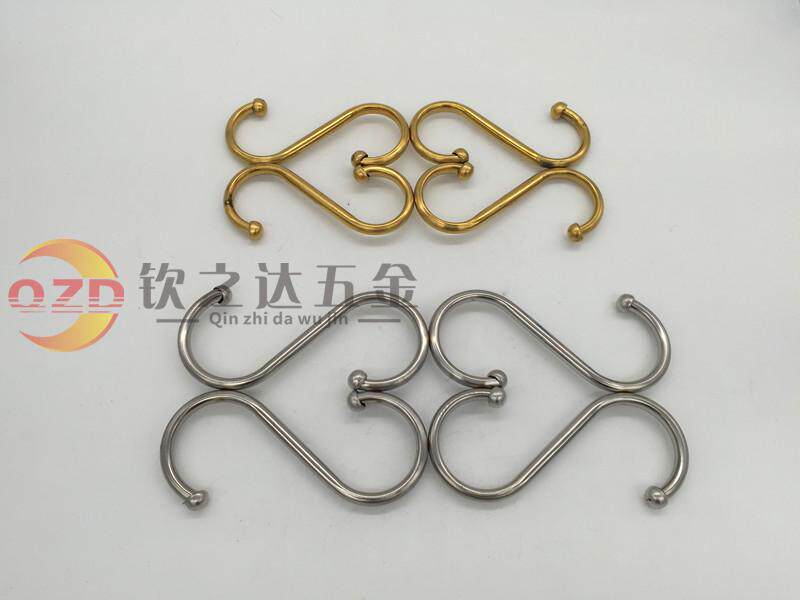 304/201不锈钢装饰配件 门花窗护栏隔离围装饰花 四s花管双桃花