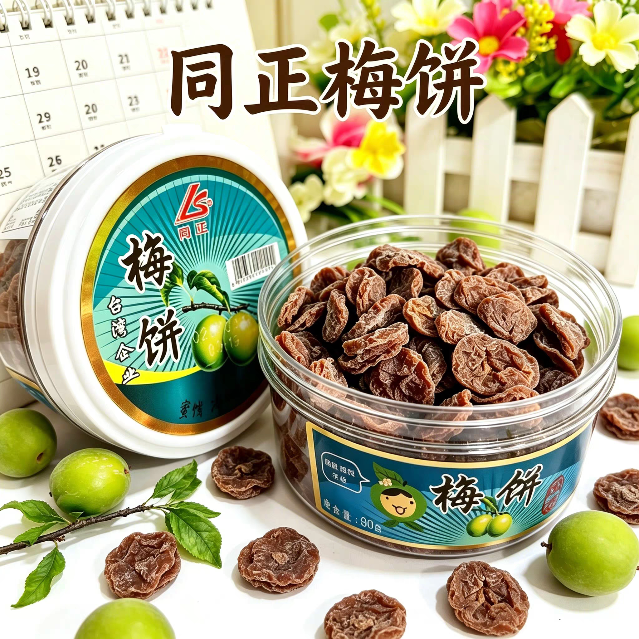 临期特价同正梅饼台湾风味青梅果干90g罐装蜜饯茶点休闲零食