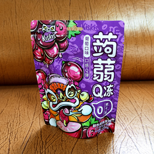 kiskis酷滋蒟蒻果冻108g葡萄荔枝水蜜桃味吸吸冻零食品 临期特价