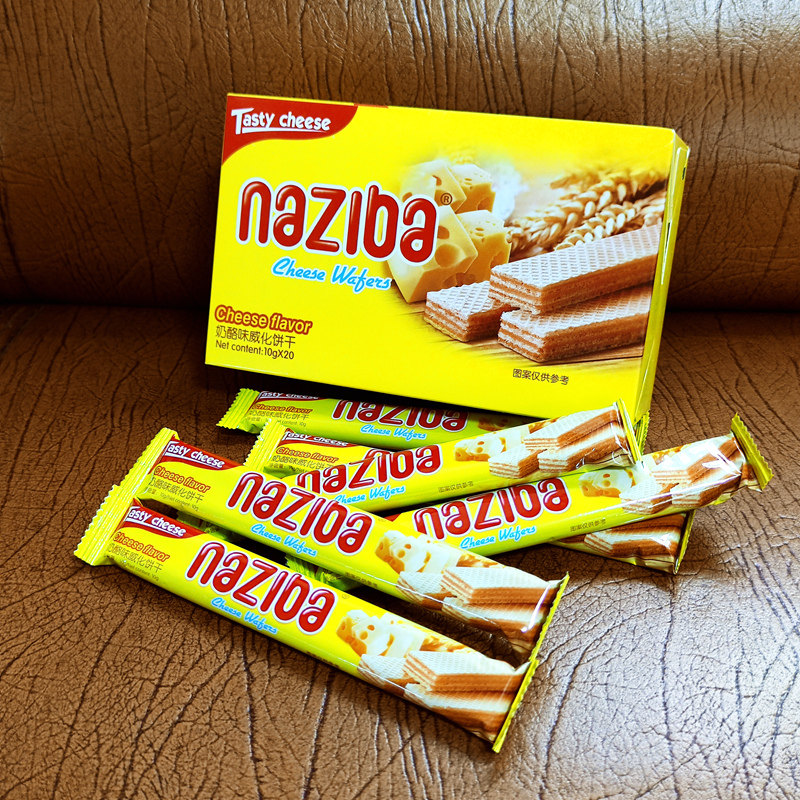 临期特价纳滋宝奶酪威化芝士味米饼200g台湾风味饼干糕点零食品