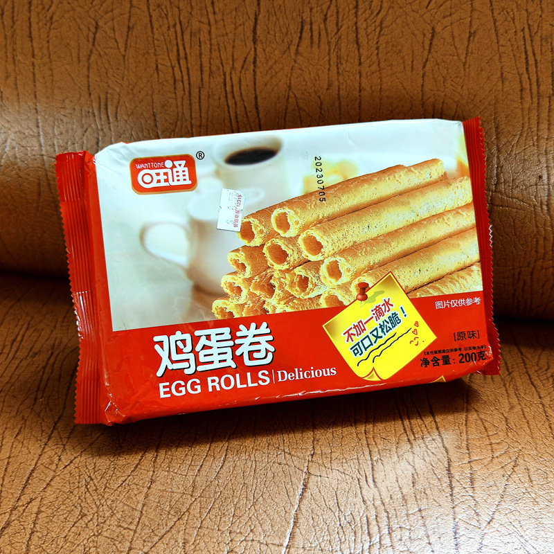 旺通草莓奶油味蛋卷206g