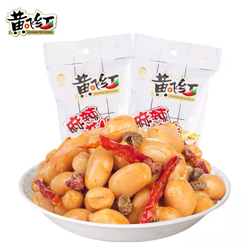 临期特价黄飞红麻辣花生米110g坚果炒货茶点下酒菜休闲零食小吃