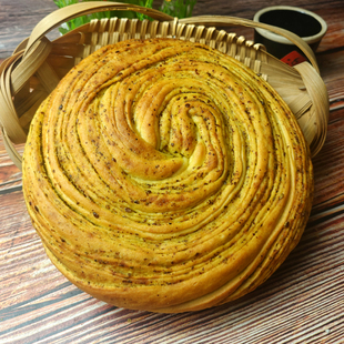 胡麻烤馍甘肃特产烤莲花千层烤饼手工馍馍酥饼美食早餐烧饼小吃食