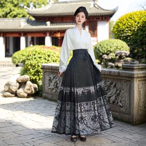 新款鹿神原创螺钿织银新中式马面裙女套装日常汉服女2024新款夏季