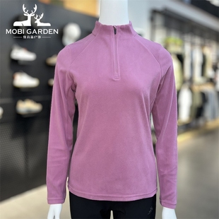 打底衫 半开襟套头保暖薄款 ZW25311004 新款 牧高笛抓绒衣女2025秋季