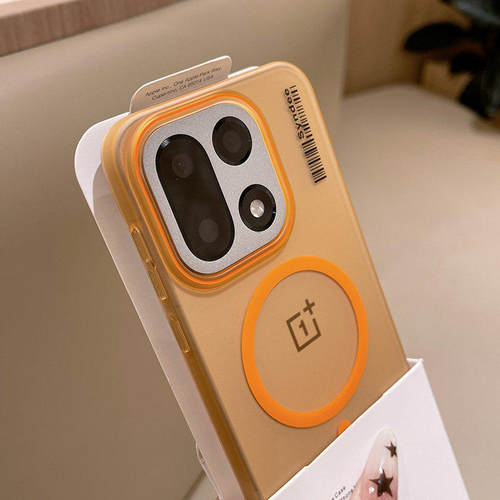 适用一加15手机壳新款oneplus柔砂透色磁吸防指纹磨砂一加13防摔全包一加12高级感ins风简约女款硬壳透明