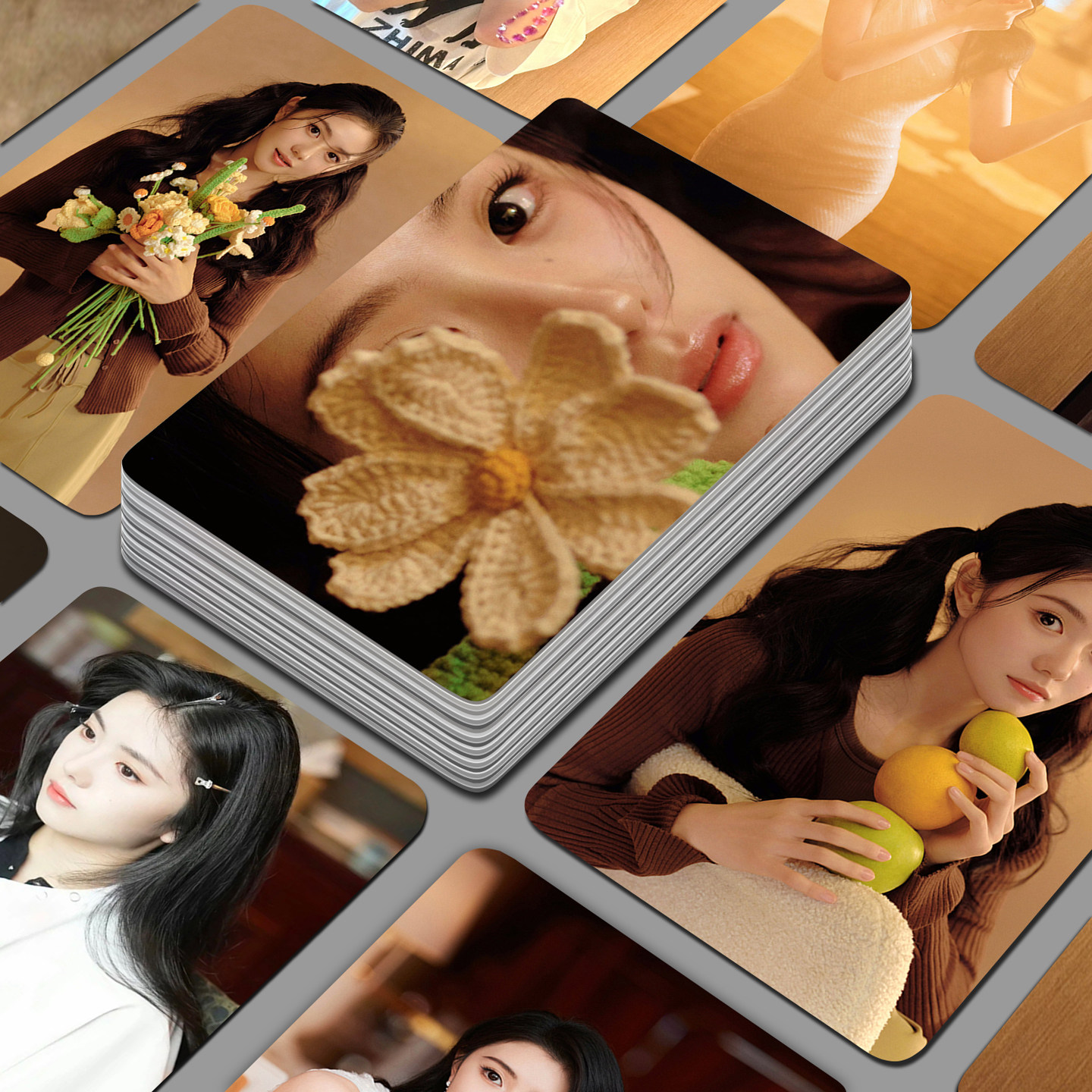 刘浩存小卡55张三寸圆角写真ins风新款高颜值自印精美照片LOMO卡