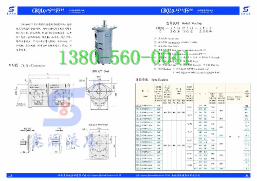 CBQLQ-E563/F540-AFHL/AFPL/CFHL/CFPL双联齿轮油泵SY合肥赛源
