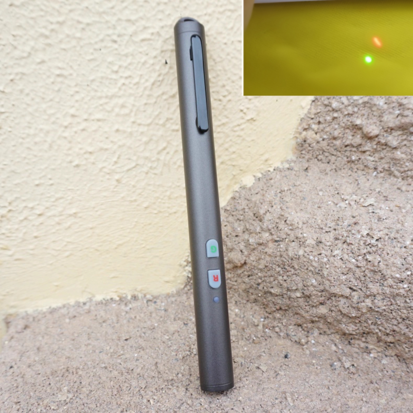 纤绿5mW红光+绿光出双色激光笔指