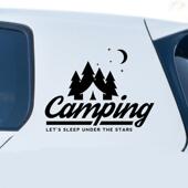 汽车贴纸汽车户外露营个性 创意车贴越野房车爬山探险后窗玻璃车身