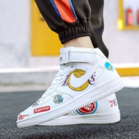 Nike chính thức aj1 giày nam tên chung af1 graffiti người nhện 莆田 bóng rổ giày cắt thấp giày đế thấp nba - Dép / giày thường giày tập gym nữ