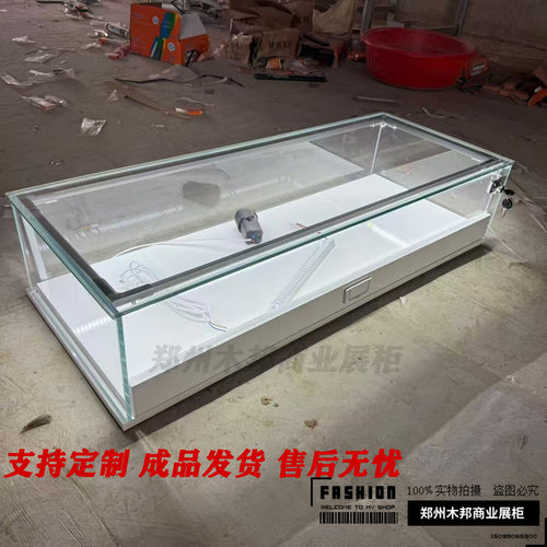 定制桌面钢化玻璃带锁首饰展示柜