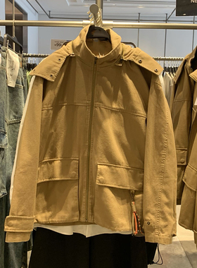 2024冬季新款男装轻户外超宽松可拆卸编绳夹克外套UML140064