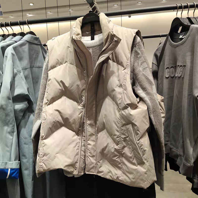 潮牌春秋冬新品男装时尚潮流立领宽松保暖羽绒马甲 MF38S1KN2001