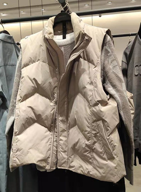 潮牌春秋冬新品男装时尚潮流立领宽松保暖羽绒马甲 MF38S1KN2001