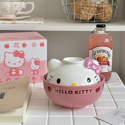 HelloKitty凯蒂猫儿童碗高颜值家用女孩吃饭面碗可爱泡面碗碗餐具