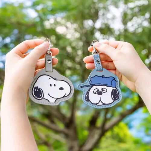 日系史努比门禁卡保护套卡通可爱奥拉夫感应IC卡套钥匙扣皮革挂件