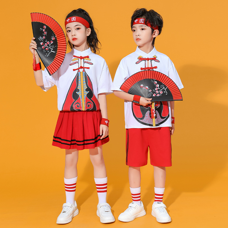 中国少年潮演出服男女孩六一儿童表演服装幼儿园中国风舞蹈服套装