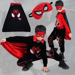 儿童万圣节男童秋款套装2023新款蝙蝠侠韩版小孩蜘蛛侠潮衣服秋季