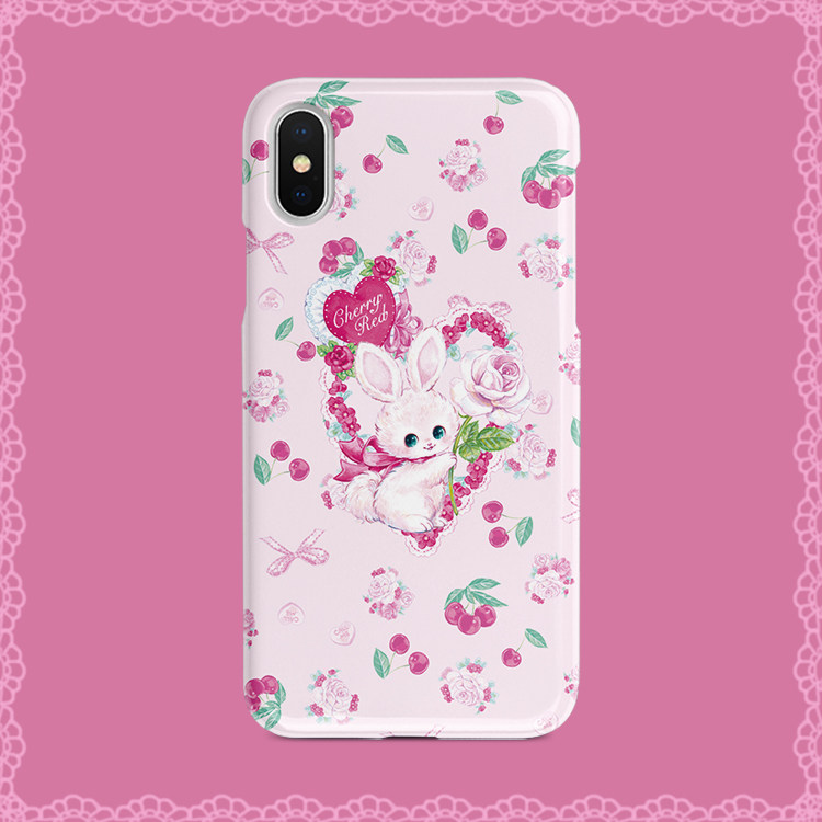 lolita碎花粉色适用于iPhone xs max手机壳8plus软壳7p/12女11 13