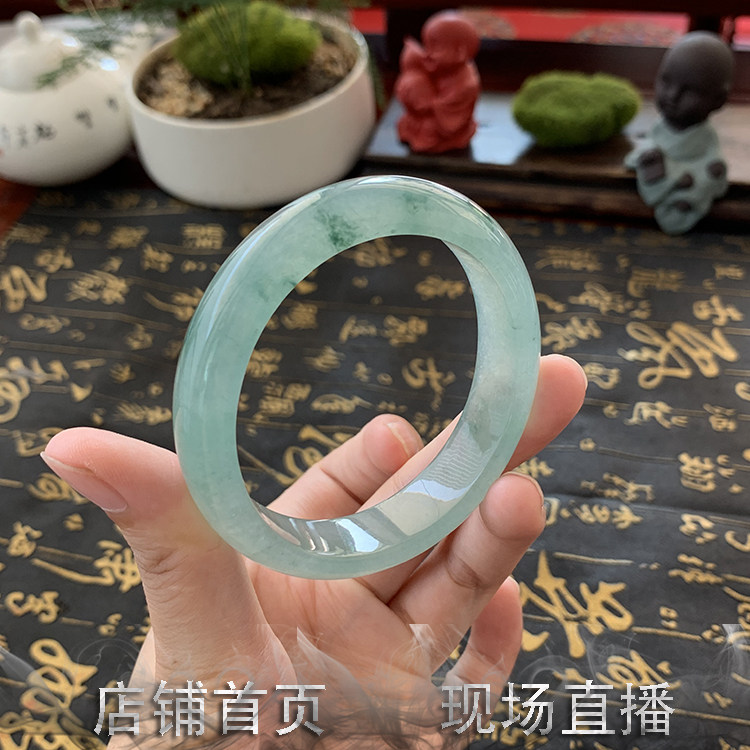 翠钿轩翡翠A货玉镯翡翠手镯女手镯老坑老种翡翠送证书YMR082203