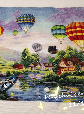 刘年锦绣正品DMC十字绣自配套件非印花DIM35213发光的热气球