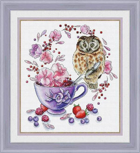 刘年锦绣 正品DMC线R线十字绣自配套件 非印花 花茶猫头鹰