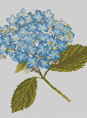 刘年锦绣 正品DMC线R线十字绣 非印花 蓝色绣球花The Hydrangea
