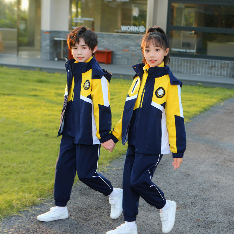 小学生校服学院风套装冲锋衣防风保暖幼儿园园服一二年级秋冬班服
