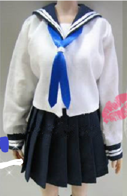 现货 1/6 潮流兵人 女兵人学生服 UD岚 长袖水手服 月半次 长筒袜 模玩/动漫/周边/娃圈三坑/桌游 兵人专区 原图主图