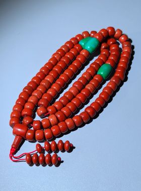 释宏天然南非红碧玉108念珠手串