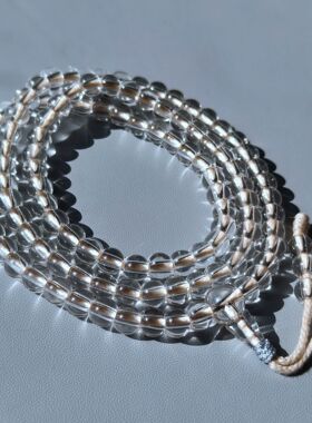 释宏天然喜马拉雅白水晶念珠手串