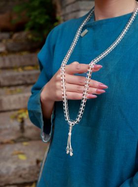 喜马拉雅白水晶108金刚萨埵手串