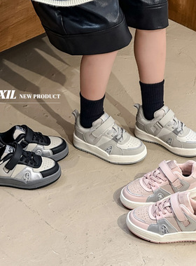 2025年冬季新款加绒儿童时尚轻便休闲板鞋防滑软底男女童运动跑鞋