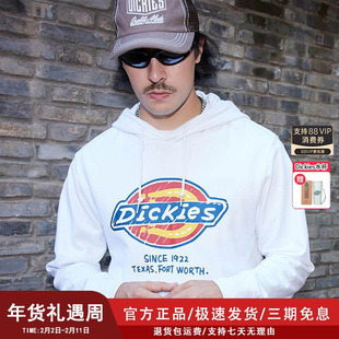 Dickies卫衣男冬季新品手绘感印花LOGO情侣休闲百搭连帽上衣女